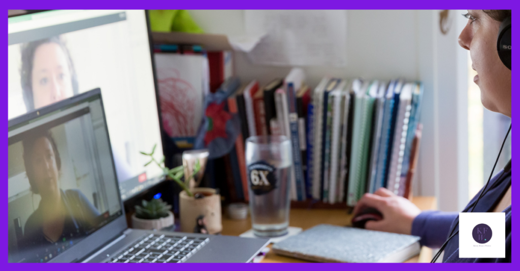 The image shows me at my desk, recommending that you use your business life to develop new content ideas.