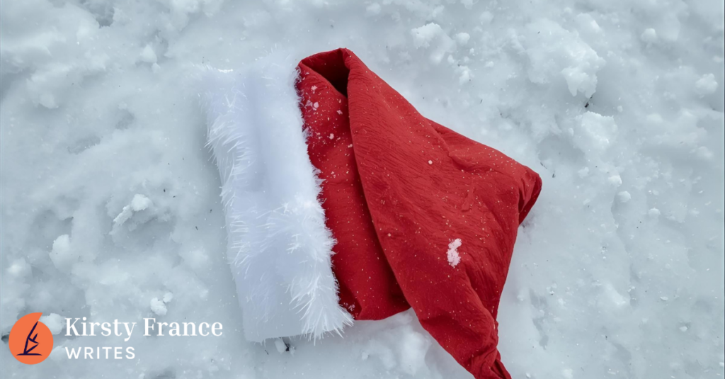 Image shows a fallen Santa hat - can DI McLeod solve the Santa Run Mystery?